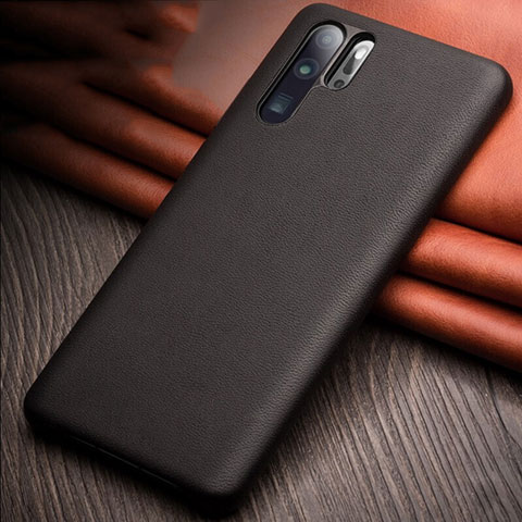 Coque Luxe Cuir Housse Etui R11 pour Huawei P30 Pro Noir