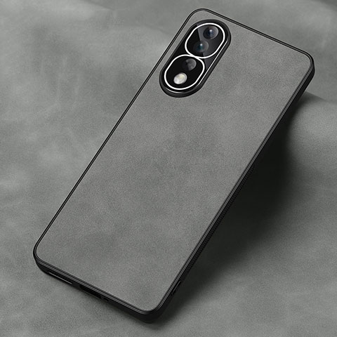 Coque Luxe Cuir Housse Etui S01 pour Huawei Honor 80 Pro Flat 5G Gris