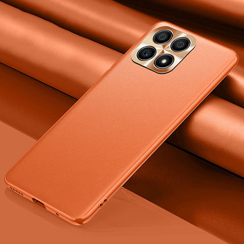 Coque Luxe Cuir Housse Etui S01 pour Huawei Honor X30i Orange