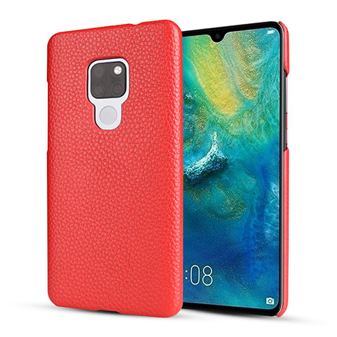 Coque Luxe Cuir Housse Etui S01 pour Huawei Mate 20 Rouge