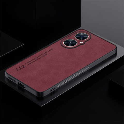 Coque Luxe Cuir Housse Etui S01 pour Huawei Nova 11i Rouge