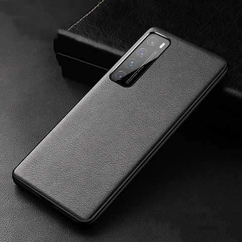 Coque Luxe Cuir Housse Etui S01 pour Huawei Nova 7 Pro 5G Noir