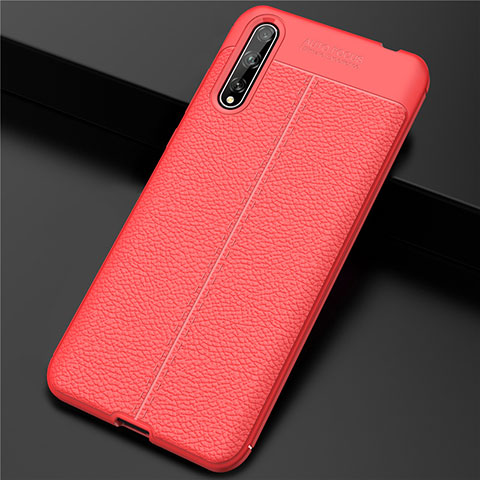Coque Luxe Cuir Housse Etui S01 pour Huawei P smart S Rouge