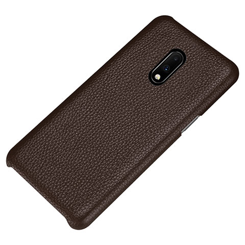 Coque Luxe Cuir Housse Etui S01 pour OnePlus 7 Marron