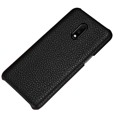 Coque Luxe Cuir Housse Etui S01 pour OnePlus 7 Noir