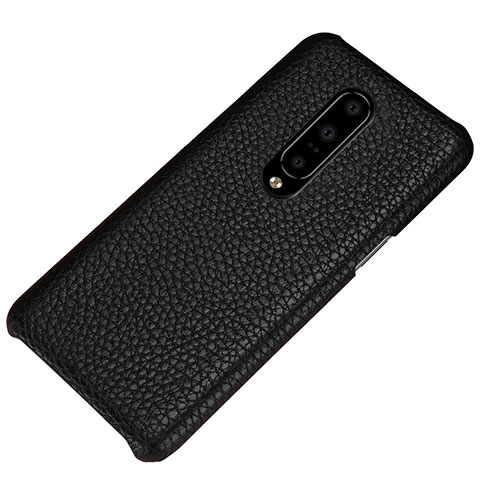 Coque Luxe Cuir Housse Etui S01 pour OnePlus 7 Pro Noir