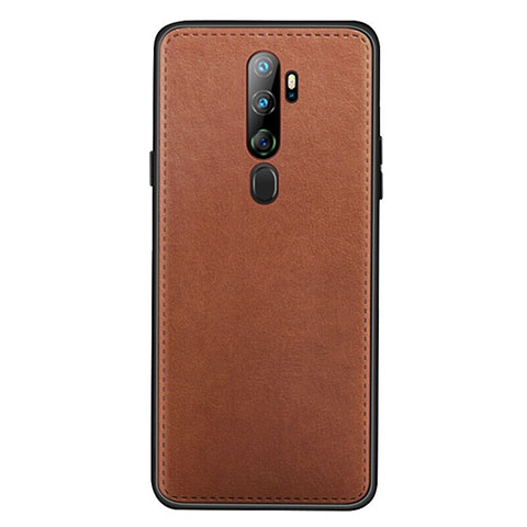 Coque Luxe Cuir Housse Etui S01 pour Oppo A11X Marron