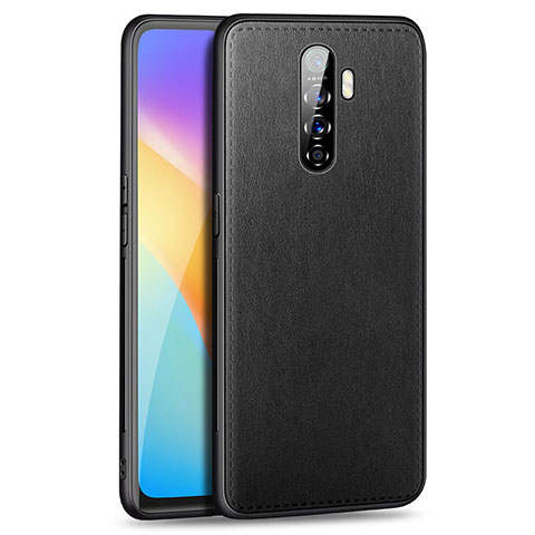 Coque Luxe Cuir Housse Etui S01 pour Oppo Reno Ace Noir