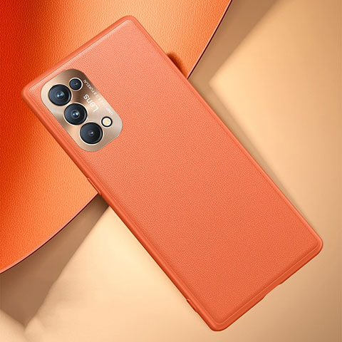 Coque Luxe Cuir Housse Etui S01 pour Oppo Reno5 5G Orange