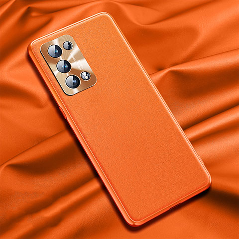 Coque Luxe Cuir Housse Etui S01 pour Oppo Reno6 Pro+ Plus 5G Orange