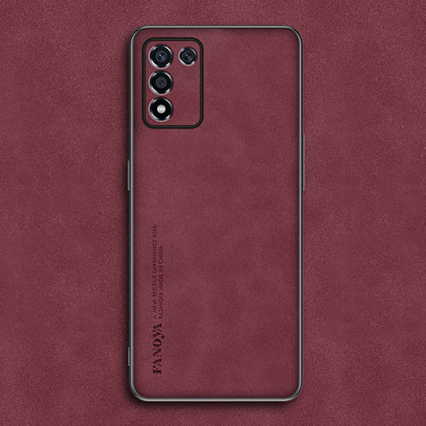 Coque Luxe Cuir Housse Etui S01 pour Realme 9 SE 5G Rouge