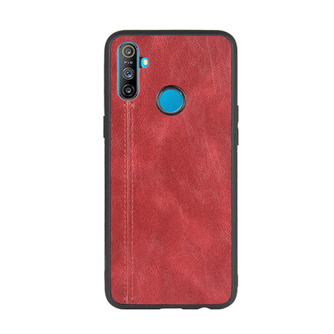 Coque Luxe Cuir Housse Etui S01 pour Realme C3 Rouge