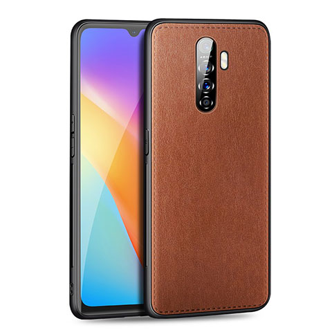 Coque Luxe Cuir Housse Etui S01 pour Realme X2 Pro Marron