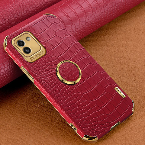 Coque Luxe Cuir Housse Etui S01 pour Samsung Galaxy A03 Rouge