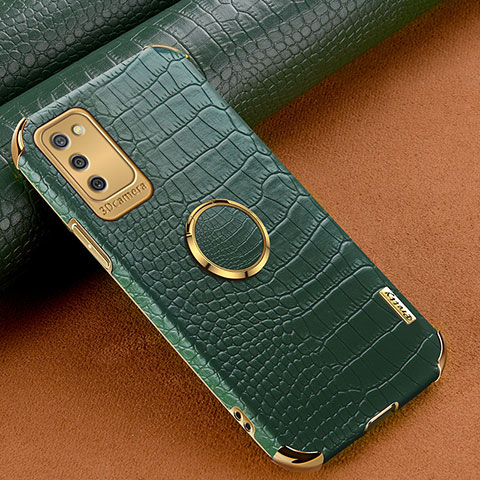 Coque Luxe Cuir Housse Etui S01 pour Samsung Galaxy A03s Vert