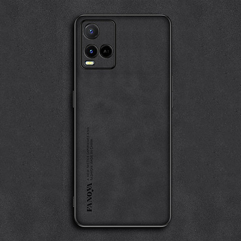 Coque Luxe Cuir Housse Etui S01 pour Vivo Y21t Noir