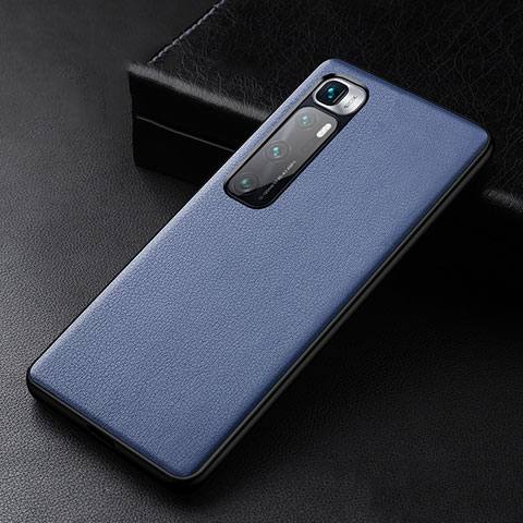 Coque Luxe Cuir Housse Etui S01 pour Xiaomi Mi 10 Ultra Bleu