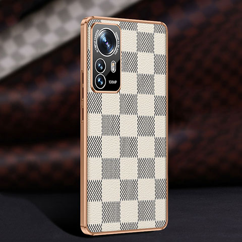 Coque Luxe Cuir Housse Etui S01 pour Xiaomi Mi 12 5G Blanc