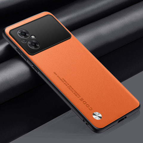 Coque Luxe Cuir Housse Etui S01 pour Xiaomi Poco M5 4G Orange