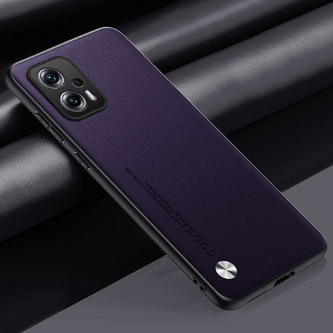 Coque Luxe Cuir Housse Etui S01 pour Xiaomi Poco X4 GT 5G Violet