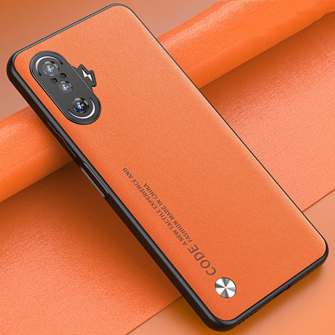 Coque Luxe Cuir Housse Etui S01 pour Xiaomi Redmi K40 Gaming 5G Orange