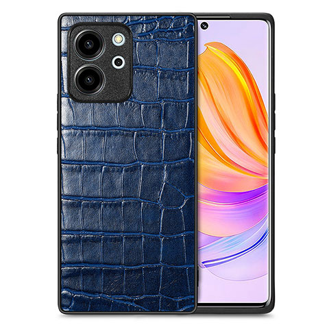 Coque Luxe Cuir Housse Etui S01D pour Huawei Honor 80 SE 5G Bleu