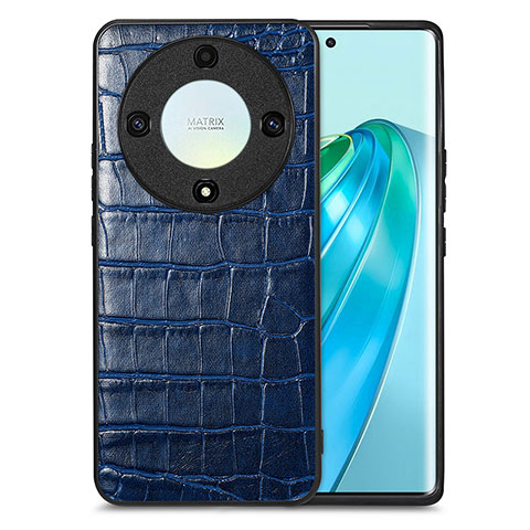 Coque Luxe Cuir Housse Etui S01D pour Huawei Honor Magic5 Lite 5G Bleu