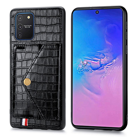 Coque Luxe Cuir Housse Etui S01D pour Samsung Galaxy S10 Lite Noir