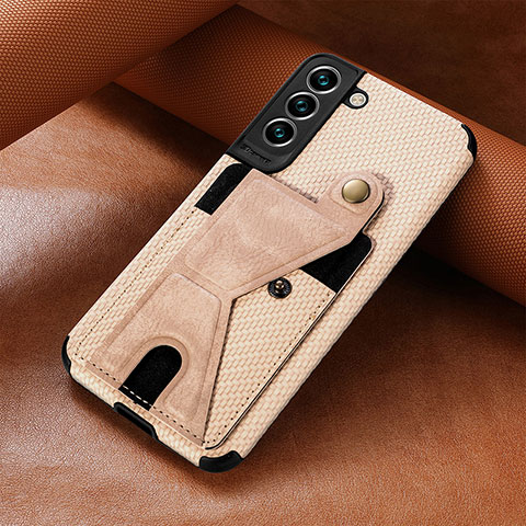 Coque Luxe Cuir Housse Etui S01D pour Samsung Galaxy S24 5G Or