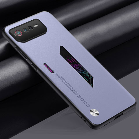 Coque Luxe Cuir Housse Etui S02 pour Asus ROG Phone 6 Pro Violet Clair