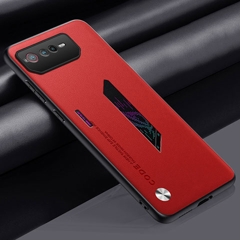 Coque Luxe Cuir Housse Etui S02 pour Asus ROG Phone 6 Rouge