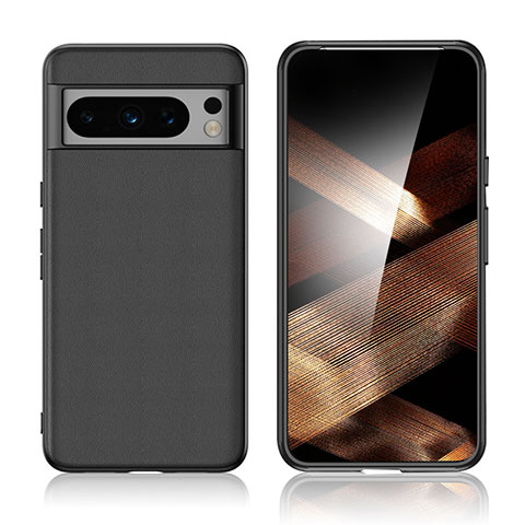 Coque Luxe Cuir Housse Etui S02 pour Google Pixel 8 Pro 5G Noir