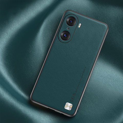 Coque Luxe Cuir Housse Etui S02 pour Huawei Honor 60 Pro 5G Vert