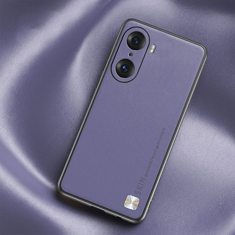 Coque Luxe Cuir Housse Etui S02 pour Huawei Honor 60 Pro 5G Violet Clair