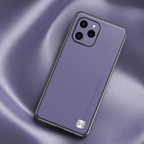 Coque Luxe Cuir Housse Etui S02 pour Huawei Honor 60 SE 5G Violet Clair