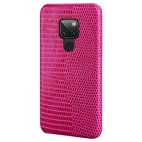 Coque Luxe Cuir Housse Etui S02 pour Huawei Mate 20 Rouge
