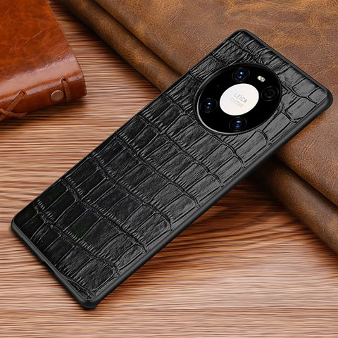 Coque Luxe Cuir Housse Etui S02 pour Huawei Mate 40 Pro Noir