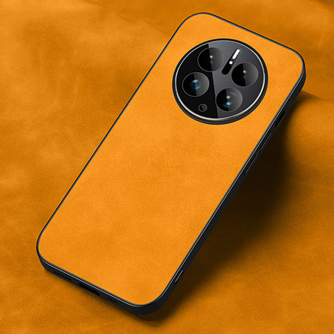 Coque Luxe Cuir Housse Etui S02 pour Huawei Mate 50E Orange