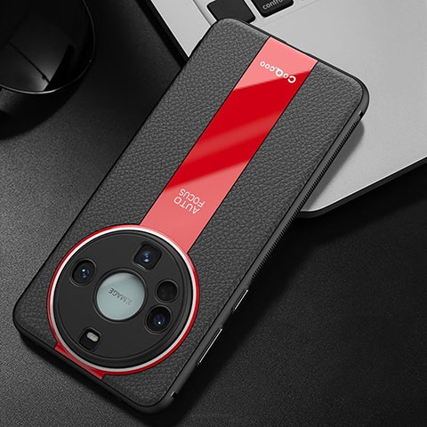 Coque Luxe Cuir Housse Etui S02 pour Huawei Mate 60 Pro+ Plus Rouge et Noir