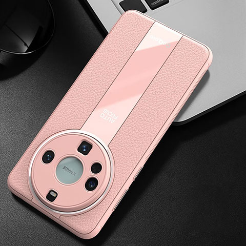 Coque Luxe Cuir Housse Etui S02 pour Huawei Mate 60 Pro Rose