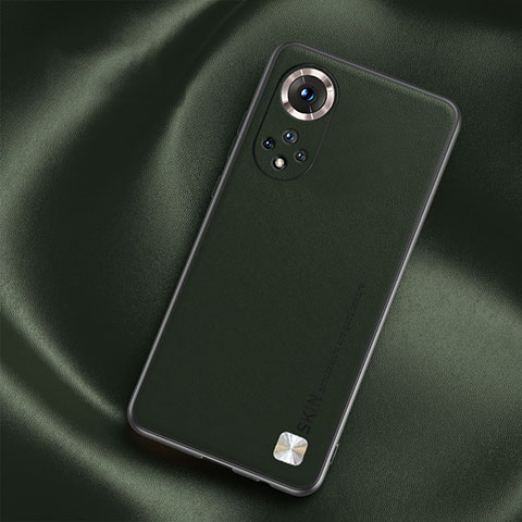 Coque Luxe Cuir Housse Etui S02 pour Huawei Nova 9 Pro Vert Nuit