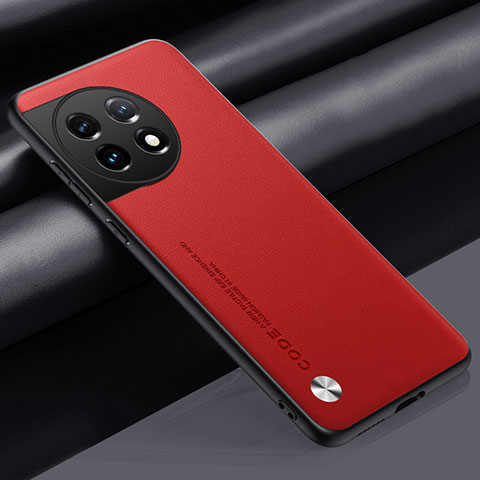 Coque Luxe Cuir Housse Etui S02 pour OnePlus 11 5G Rouge