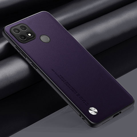 Coque Luxe Cuir Housse Etui S02 pour Realme C21Y Violet