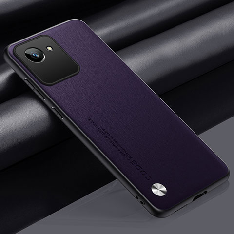 Coque Luxe Cuir Housse Etui S02 pour Realme C30s Violet