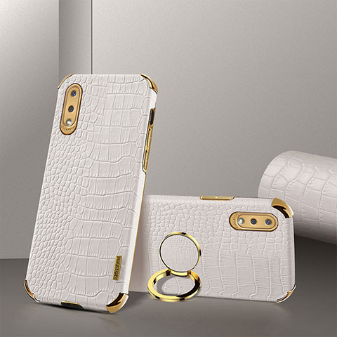 Coque Luxe Cuir Housse Etui S02 pour Samsung Galaxy A02 Blanc