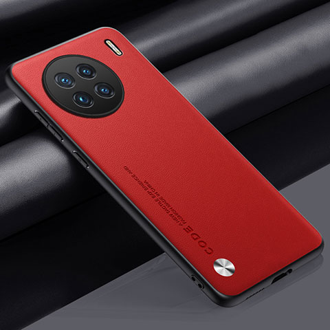 Coque Luxe Cuir Housse Etui S02 pour Vivo X90 Pro+ Plus 5G Rouge