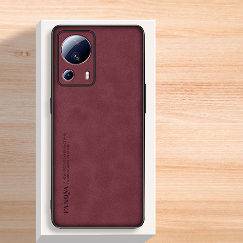 Coque Luxe Cuir Housse Etui S02 pour Xiaomi Civi 2 5G Rouge