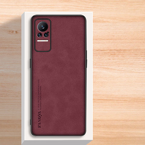 Coque Luxe Cuir Housse Etui S02 pour Xiaomi Civi 5G Rouge