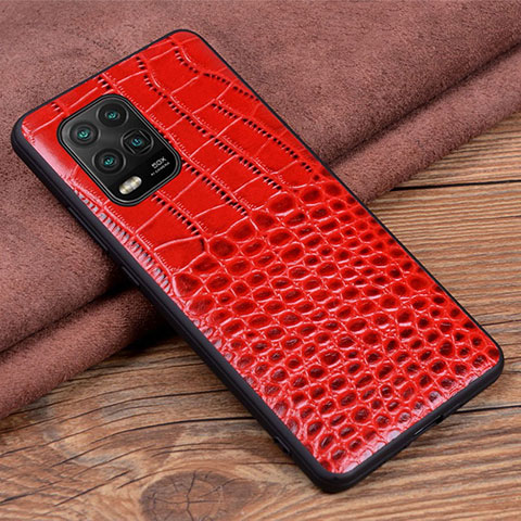 Coque Luxe Cuir Housse Etui S02 pour Xiaomi Mi 10 Lite Rouge