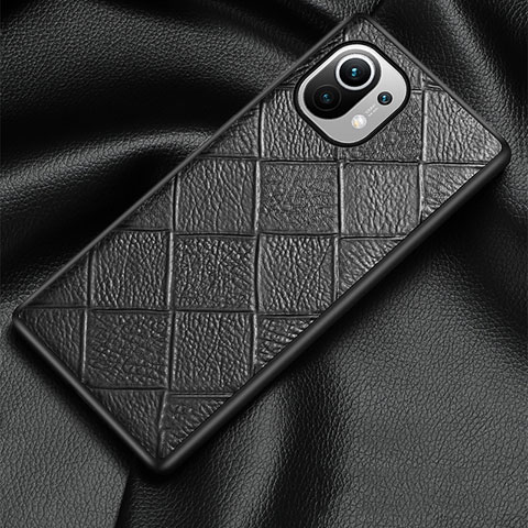 Coque Luxe Cuir Housse Etui S02 pour Xiaomi Mi 11 5G Noir